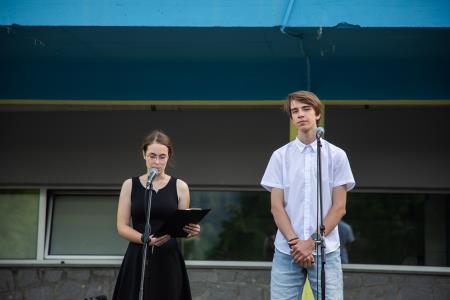 Osrednja občinska proslava ob dnevu državnosti 22. 6. 2023 Jan Penec in Lucija Fortin